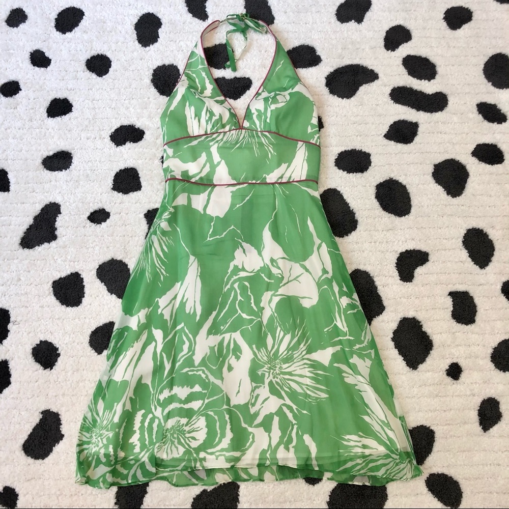 ABS Silk Halter Dress